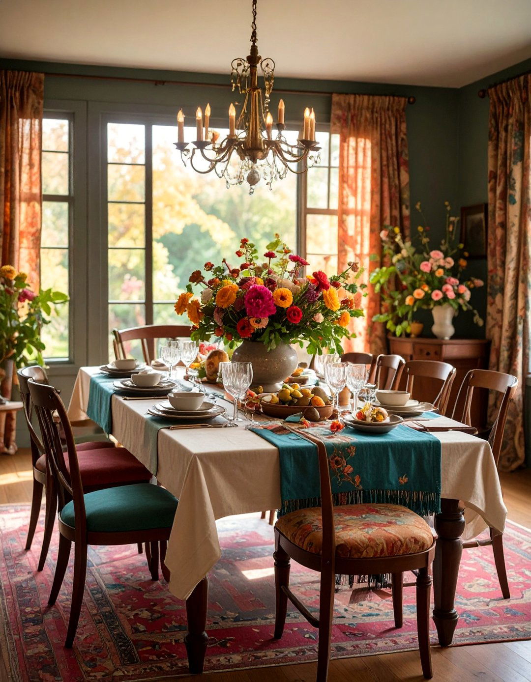 Craftsman Dining Room with Vintage William Morris Textiles - 25 Craftsman Dining Room Ideas