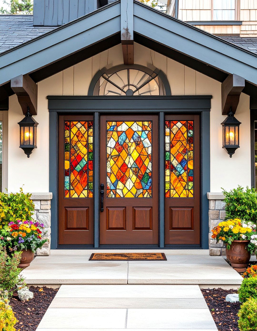 Craftsman Mission Style Fixtures - 25 Front Porch Lighting Ideas