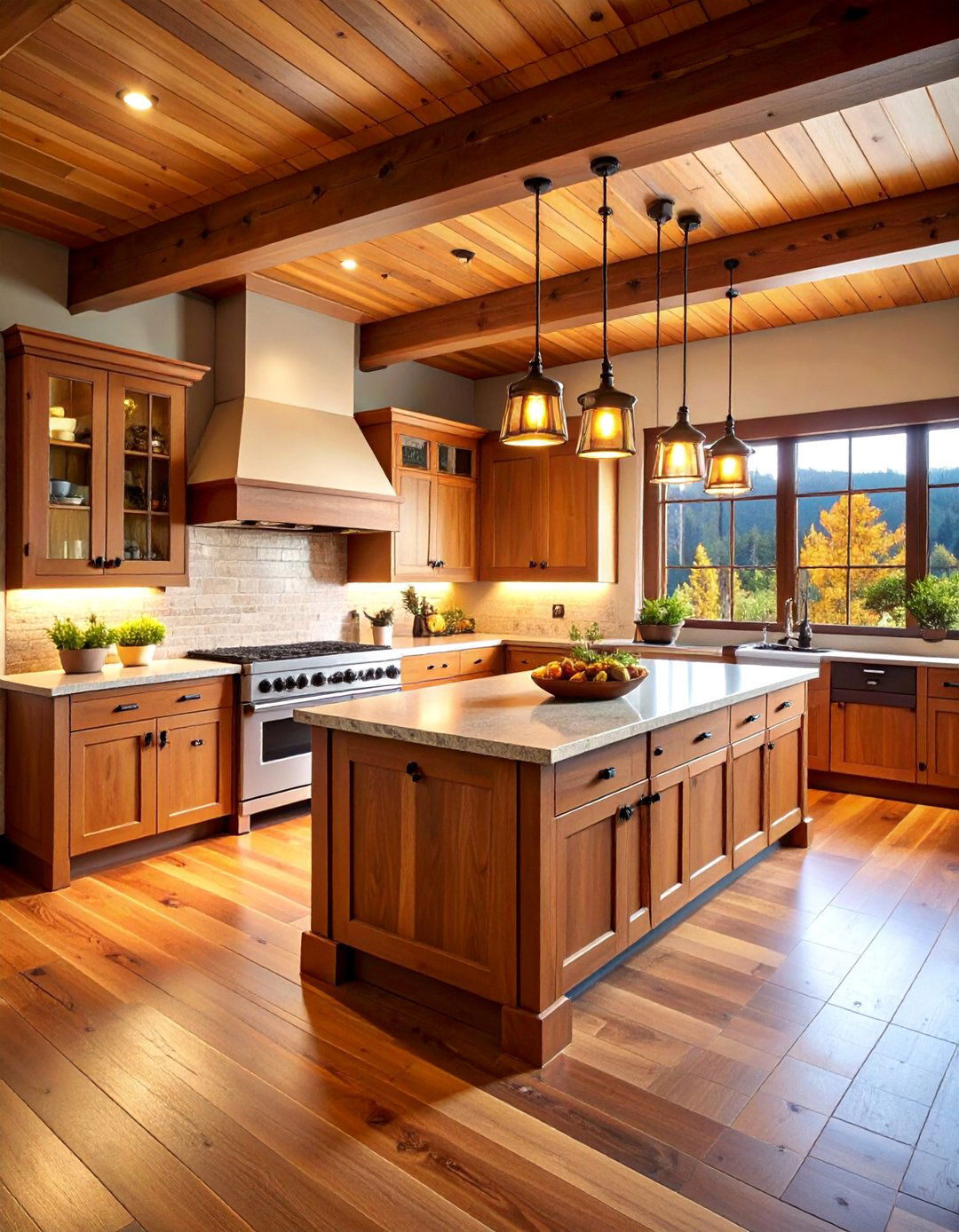 Craftsman Mountain Kitchen with Built In Storage - 25 Mountain House Kitchen Ideas