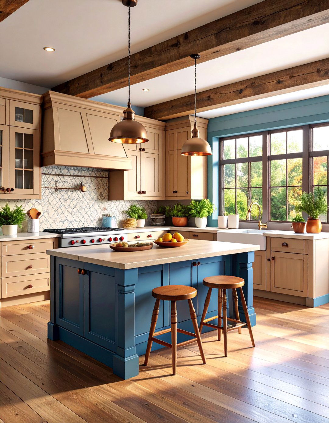 Craftsman Style Beige Kitchen - 25 Kitchens With Beige Kitchen Cabinets