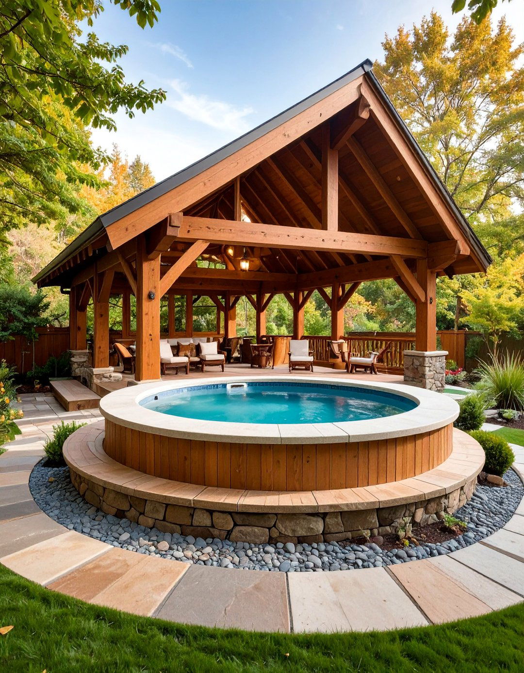 Craftsman Style Bungalow Enclosure - 25 Hot Tub Enclosure Ideas