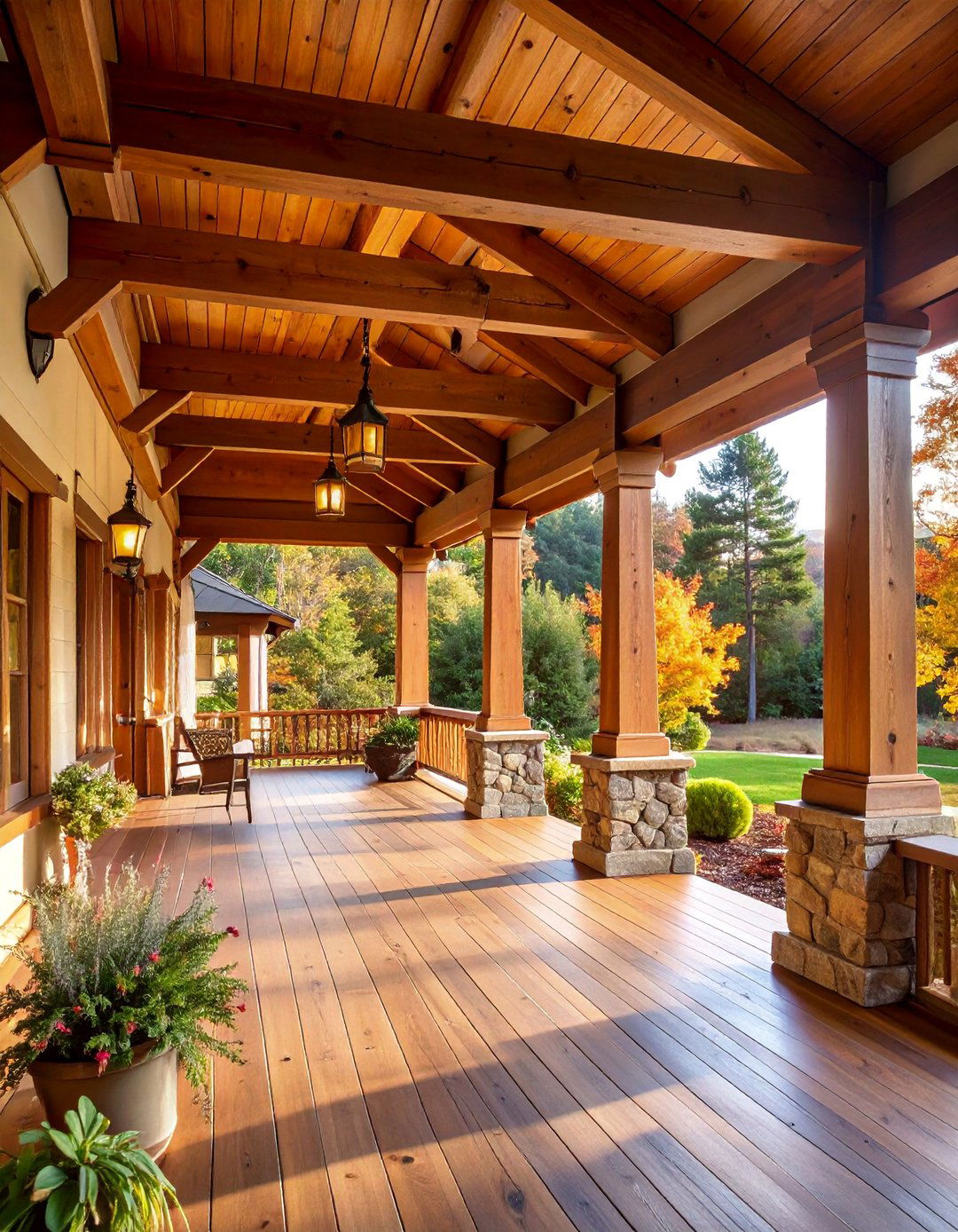 Craftsman Style Porch with Tapered Columns - 25 Raised Ranch Front Porch Ideas