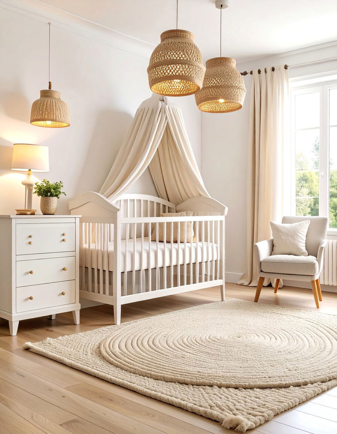 Cream and Beige Neutral Farmhouse Nursery - 25 Farmhouse Nursery Ideas