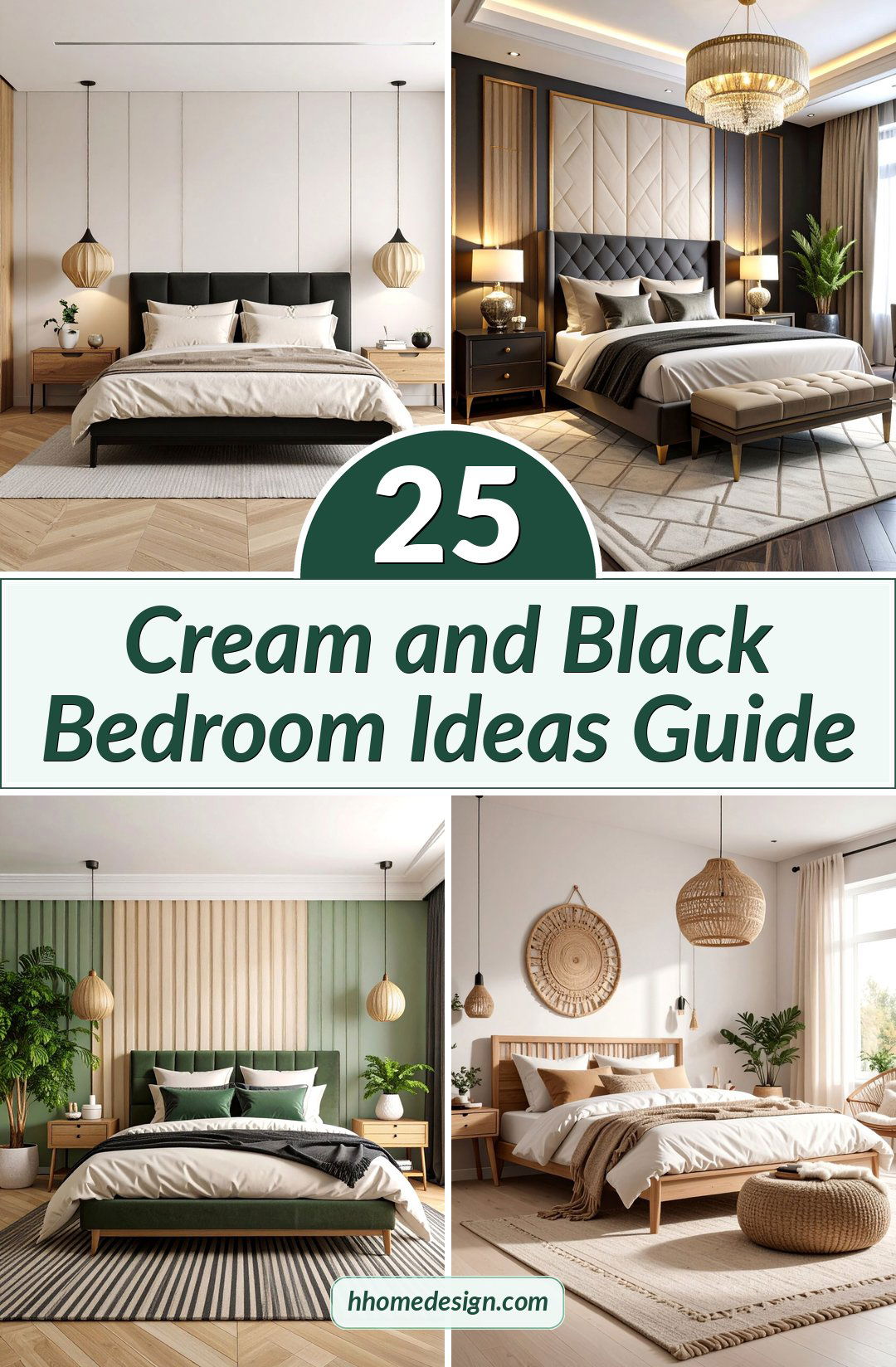 25 Cream and Black Bedroom Ideas Guide