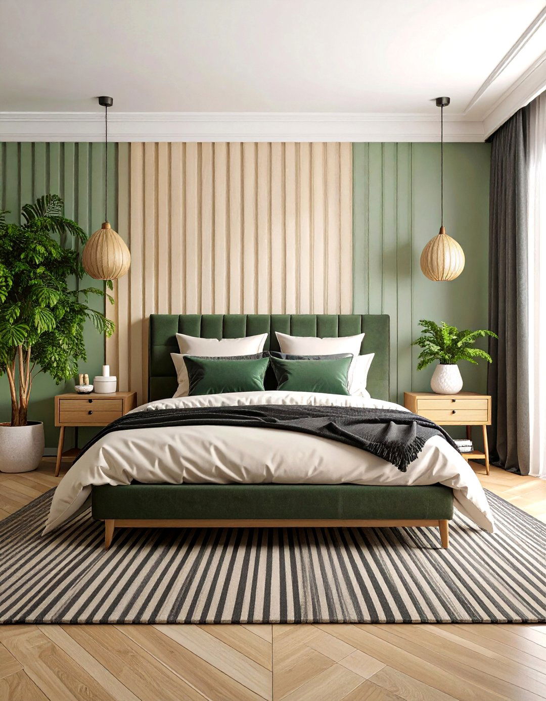 Cream and Black Pattern Play Bedroom - 25 Cream and Black Bedroom Ideas