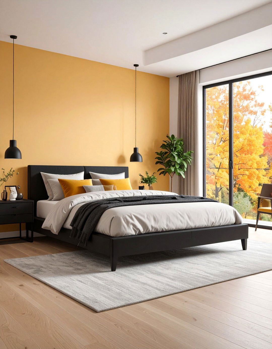 Cream and Black Seasonal Adaptability Bedroom - 25 Cream and Black Bedroom Ideas