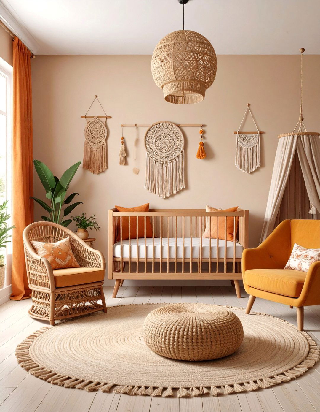 Cream and Rust Bohemian Spirit - 25 Nursery Color Ideas