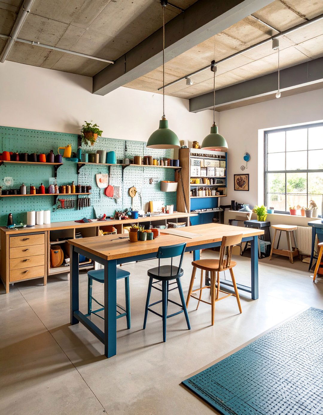 Creative Arts and Crafts Studio Space - 25 Basement Playroom Ideas