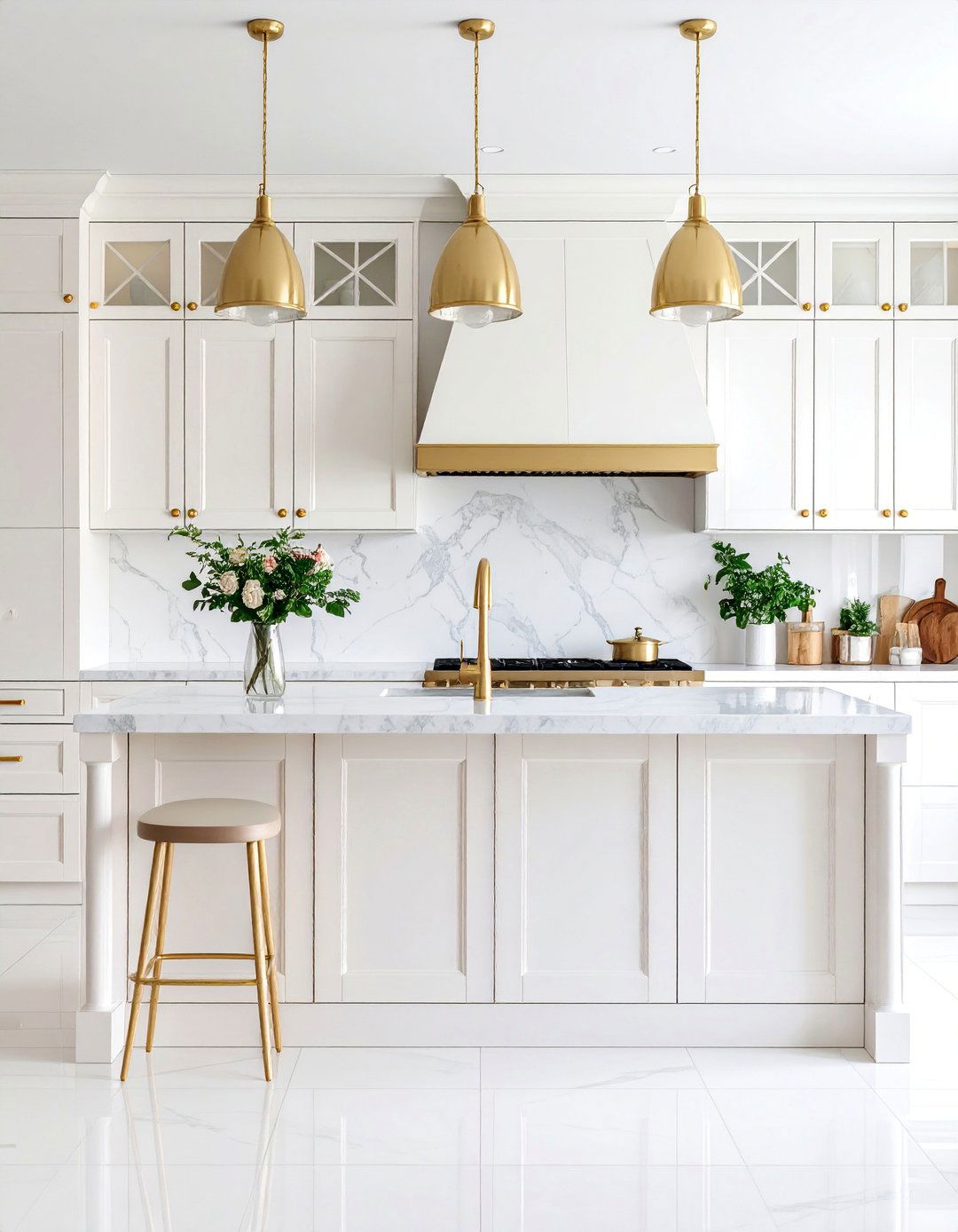 Crisp White Modern Kitchen - 25 Monochromatic Color Schemes for Rooms