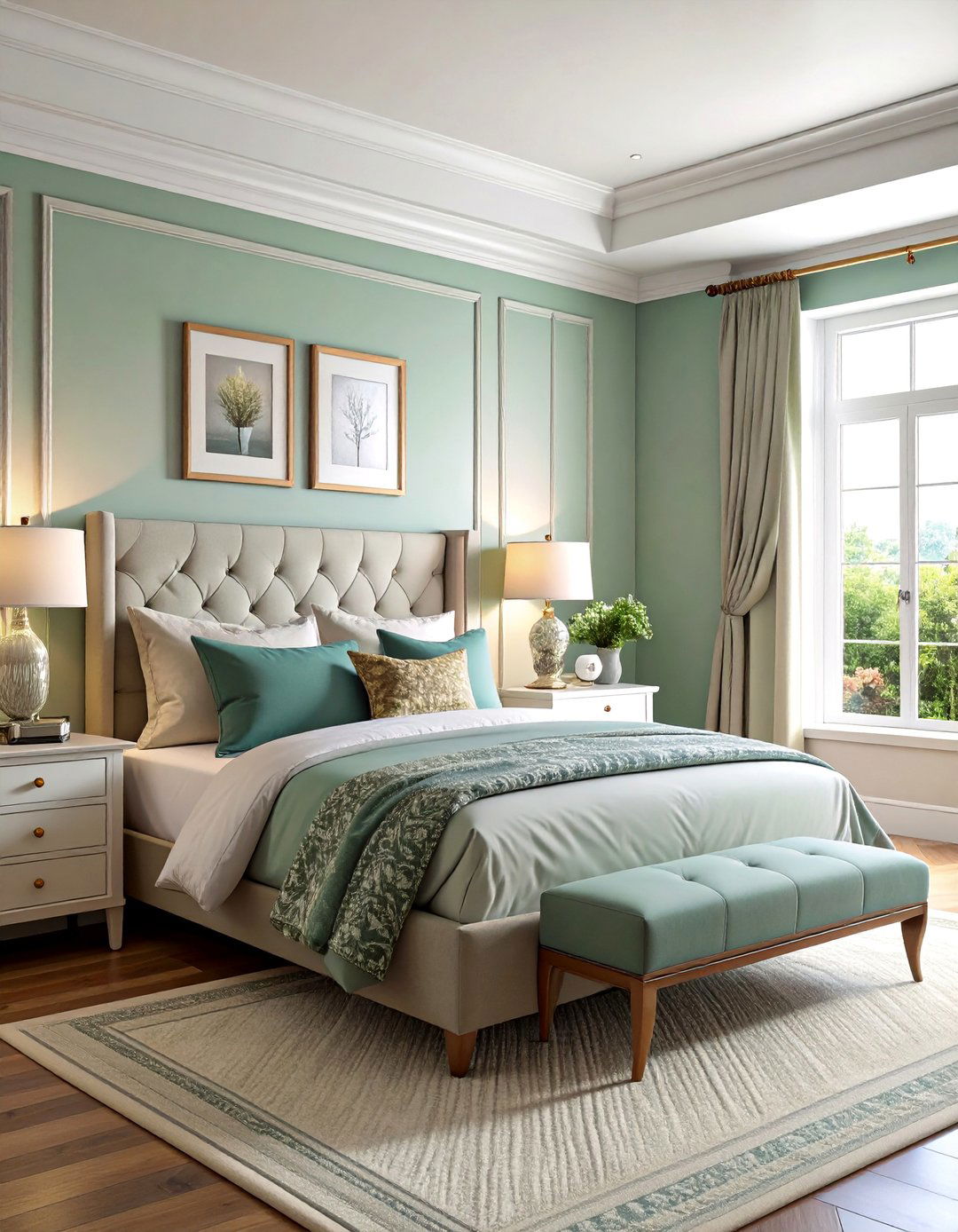 Crown Molding Picture Ledge Shelving - 25 Bedroom Shelving Ideas