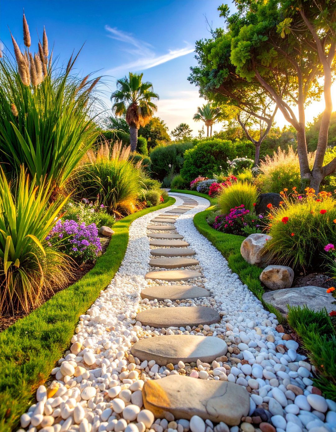 Crushed Shell Coastal Garden Path - 25 Garden Path Ideas