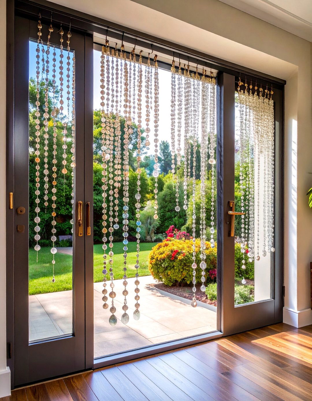 Crystal Bead Curtain Privacy Statement - 25 Front Door Privacy Ideas