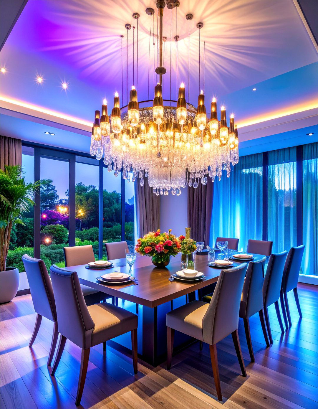 Crystal Chandelier Drop Ceiling Lighting with Modern Suspension - 25 Drop Ceiling Lighting Ideas