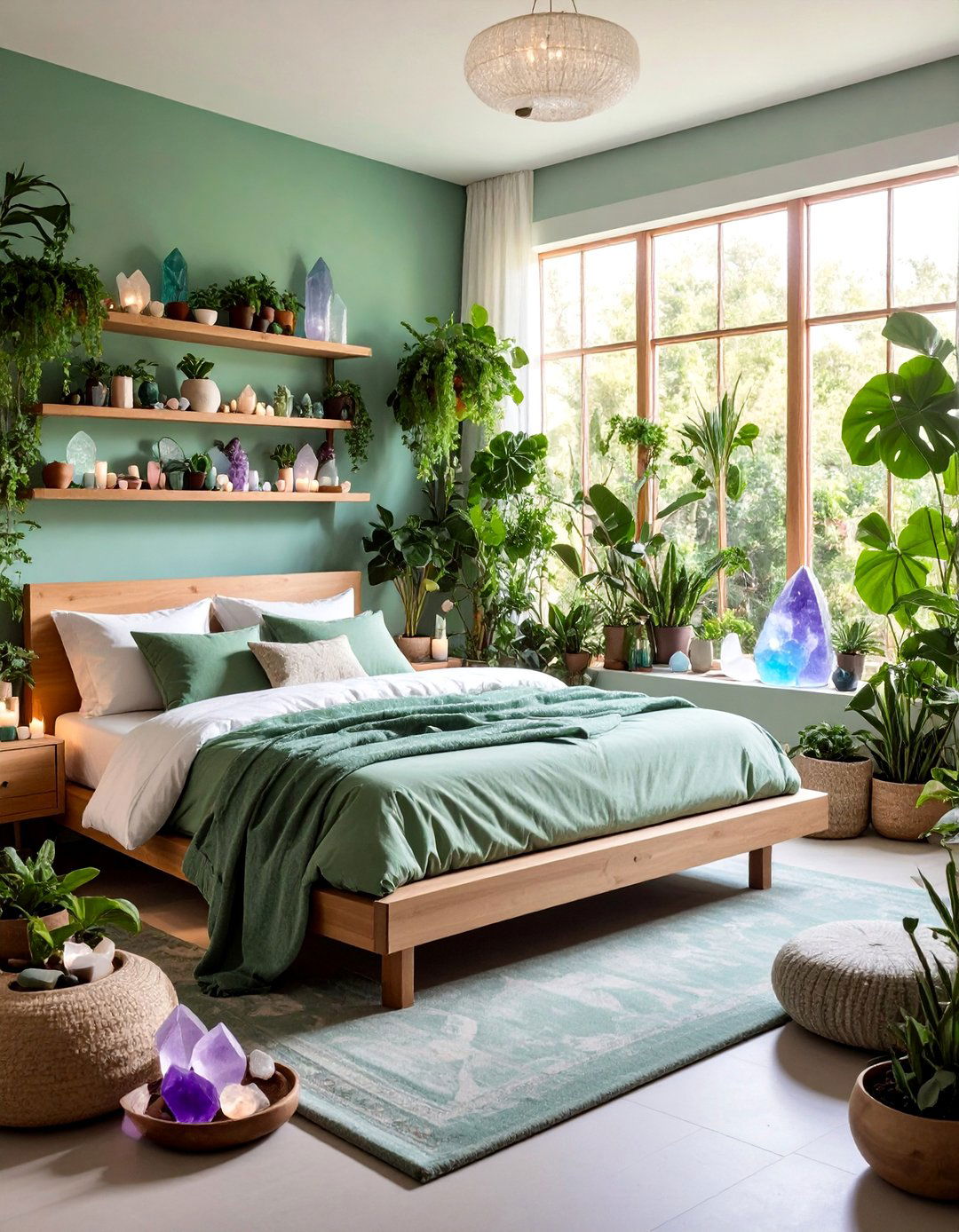 Crystal Garden Bedroom Oasis - 25 Hippie Bedroom Ideas