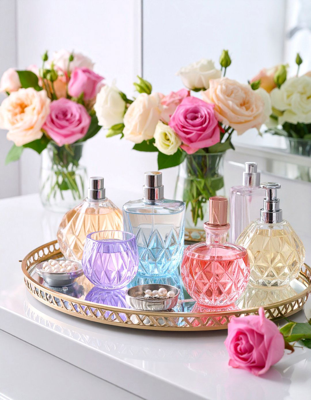 Crystal Glass Luxury Tray - 25 Bathroom Tray Ideas