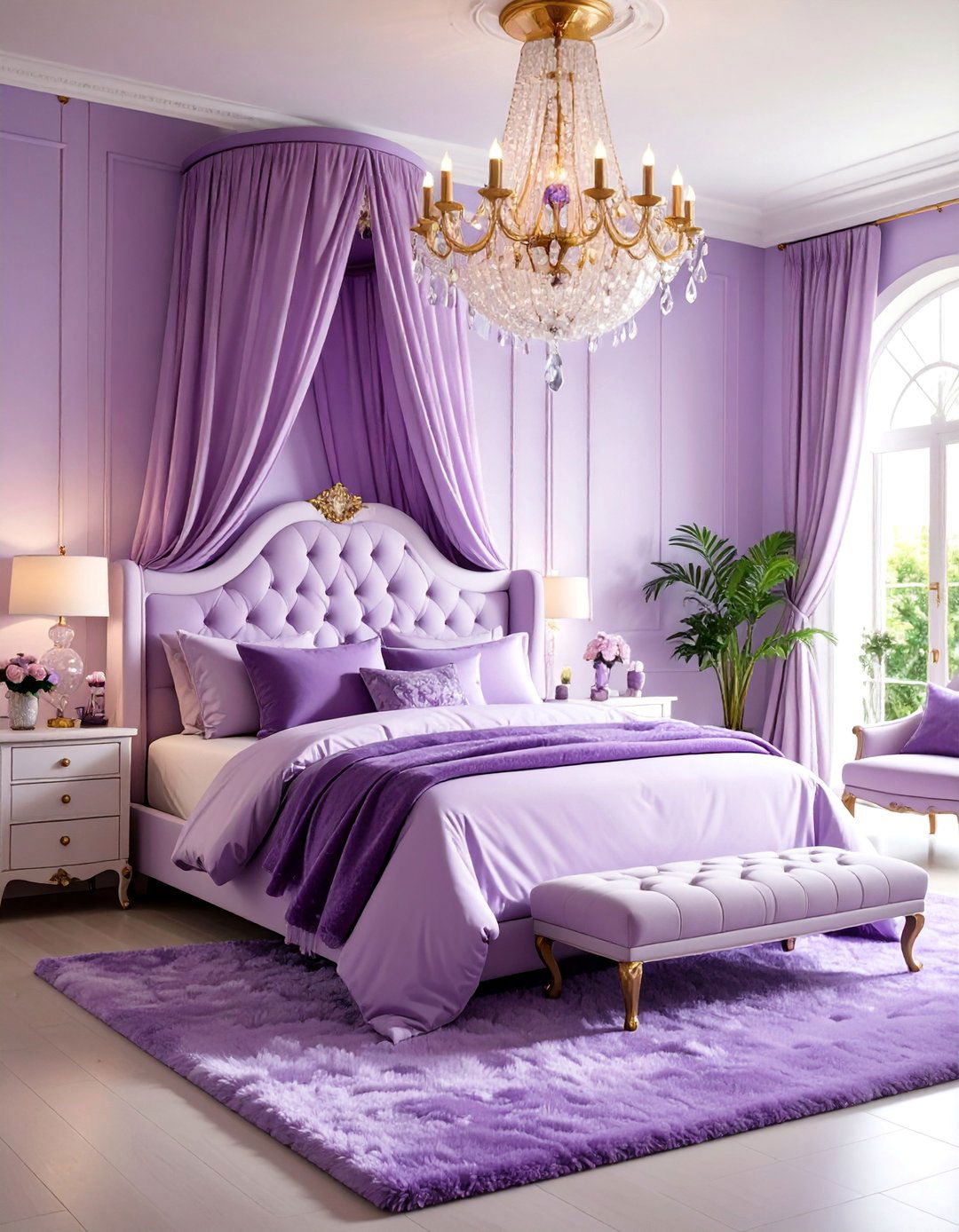 Crystal Gothic Bedroom with Gemstone Accents - 25 Gothic Bedroom Ideas