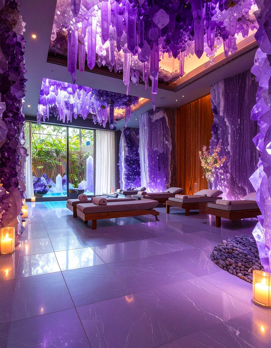 Crystal Healing Spa Room - 25 Spa Room Ideas