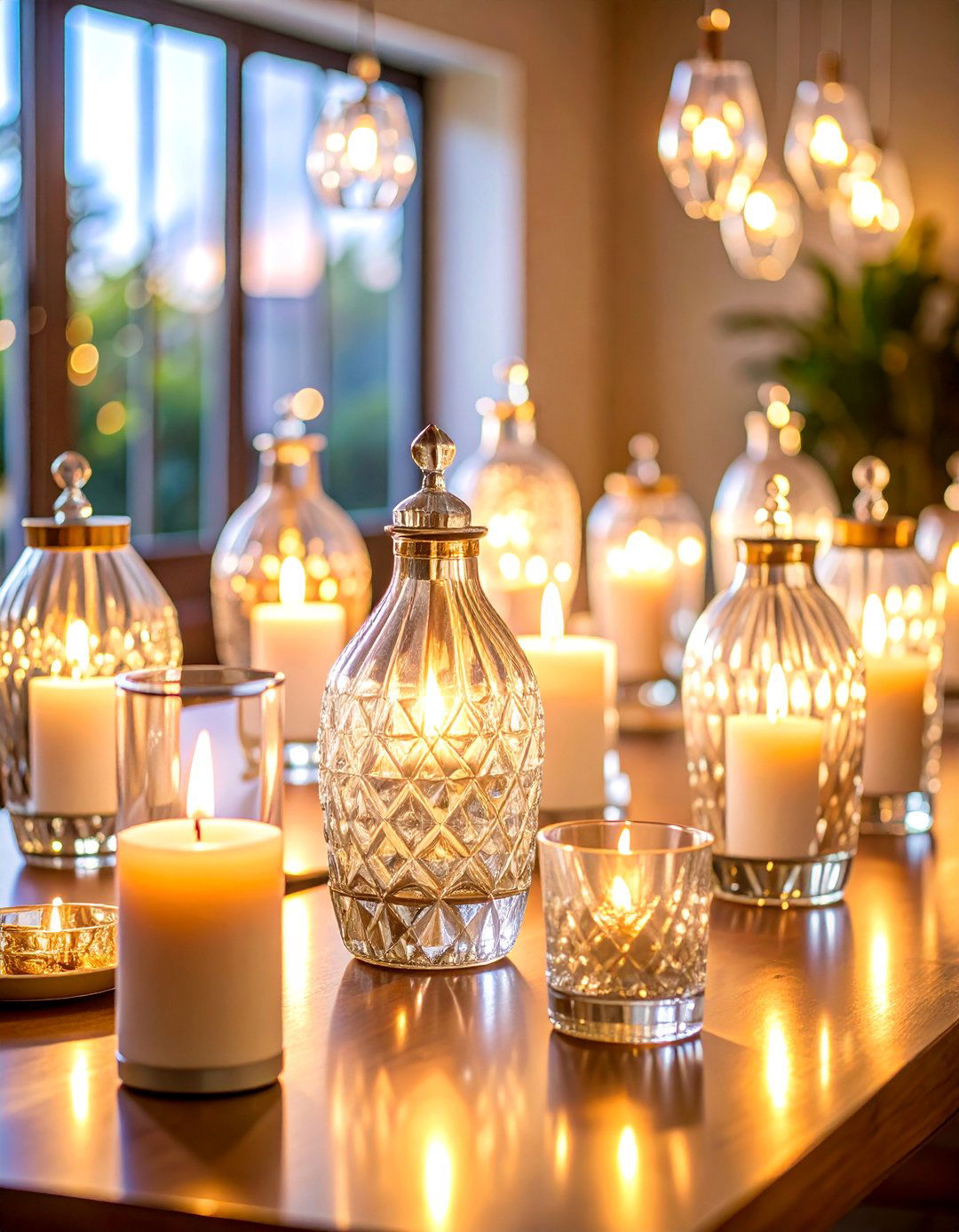 Crystal Hurricane Collection - 25 Dining Table Centerpiece Ideas