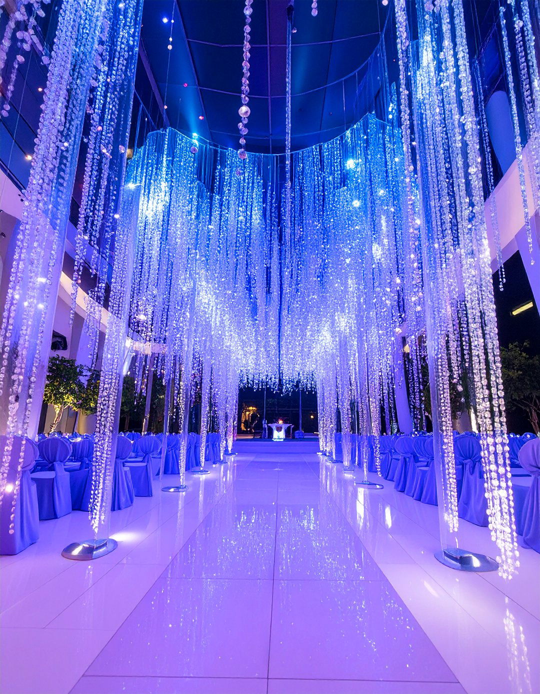Crystal and Acrylic Modern Wedding Arch - 25 Wedding Arch Ideas