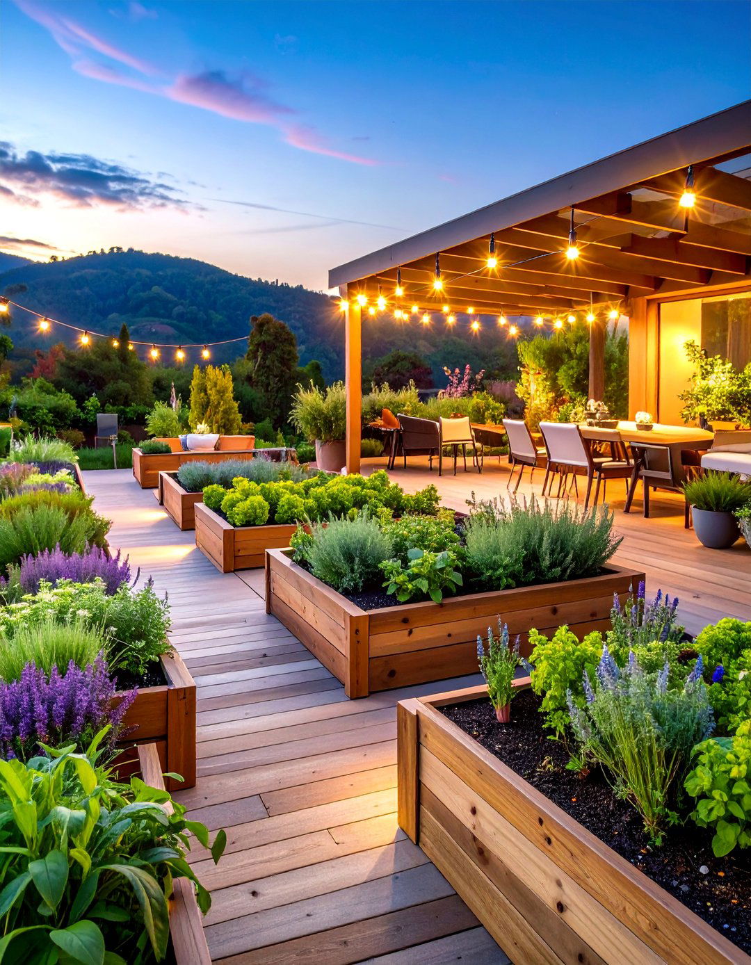 Culinary Herb Terrace Garden - 25 Hillside Terraced Garden Ideas