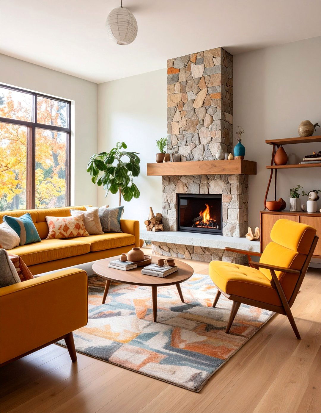 Cultured Stone Mid Century Modern Fireplace - 25 Stone Fireplace Ideas