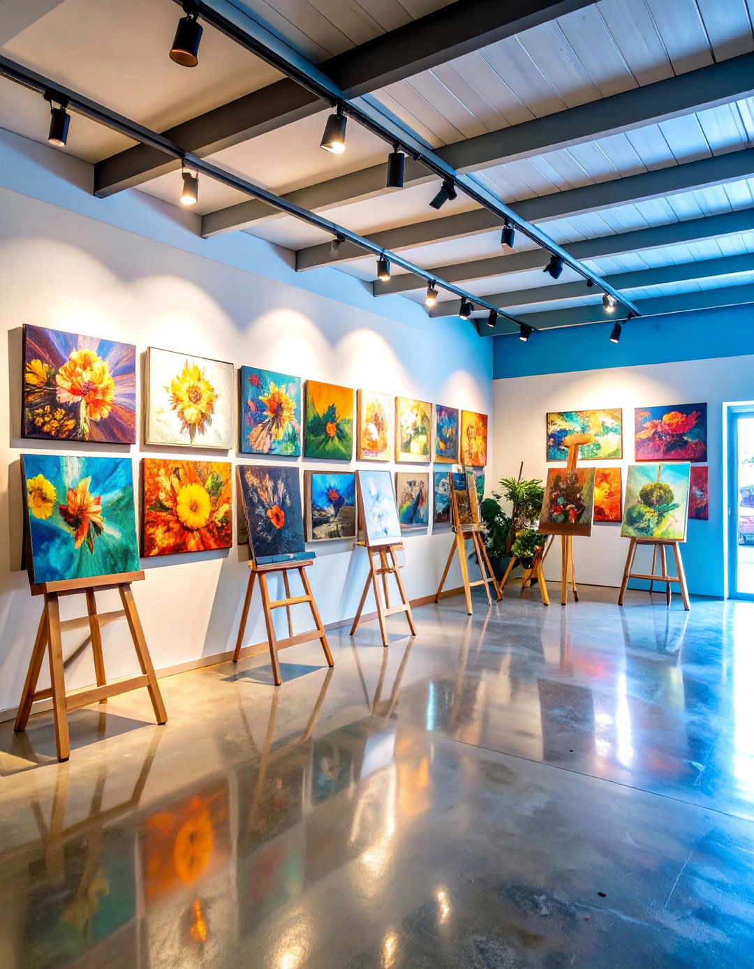 Curated Art Gallery Wall - 25 Garage Wall Ideas