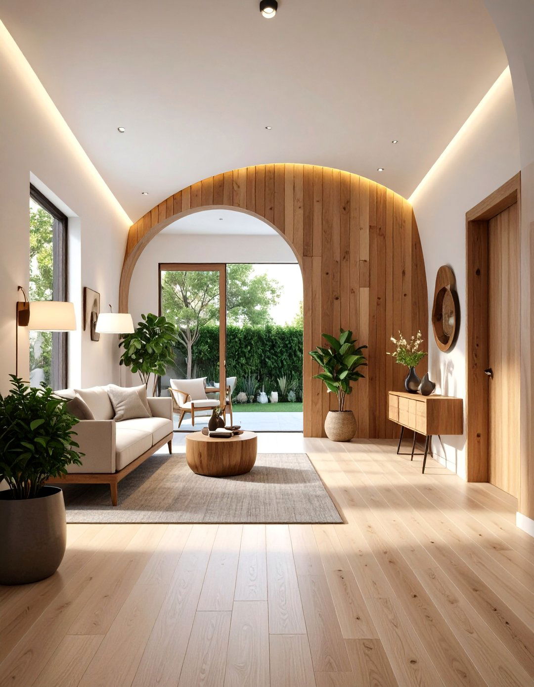 Curved Barnwood Accent Wall for Entryway Spaces - 25 Barnwood Accent Wall Ideas