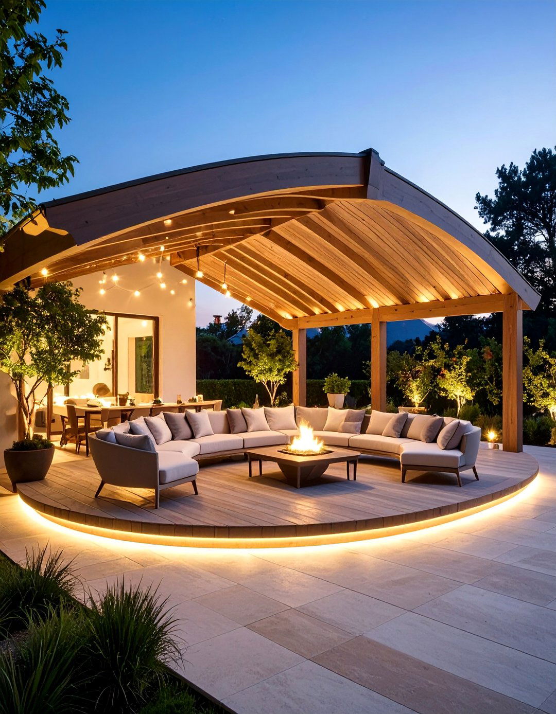 Curved Barrel Edge Gable Patio Roof - 25 Gable Patio Roof Design Ideas
