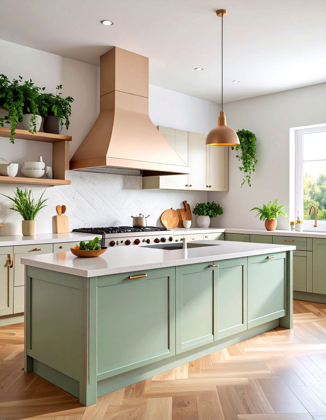 Curved Bell Shaped Range Hood with Elegant Proportions - 25 Range Hood Ideas