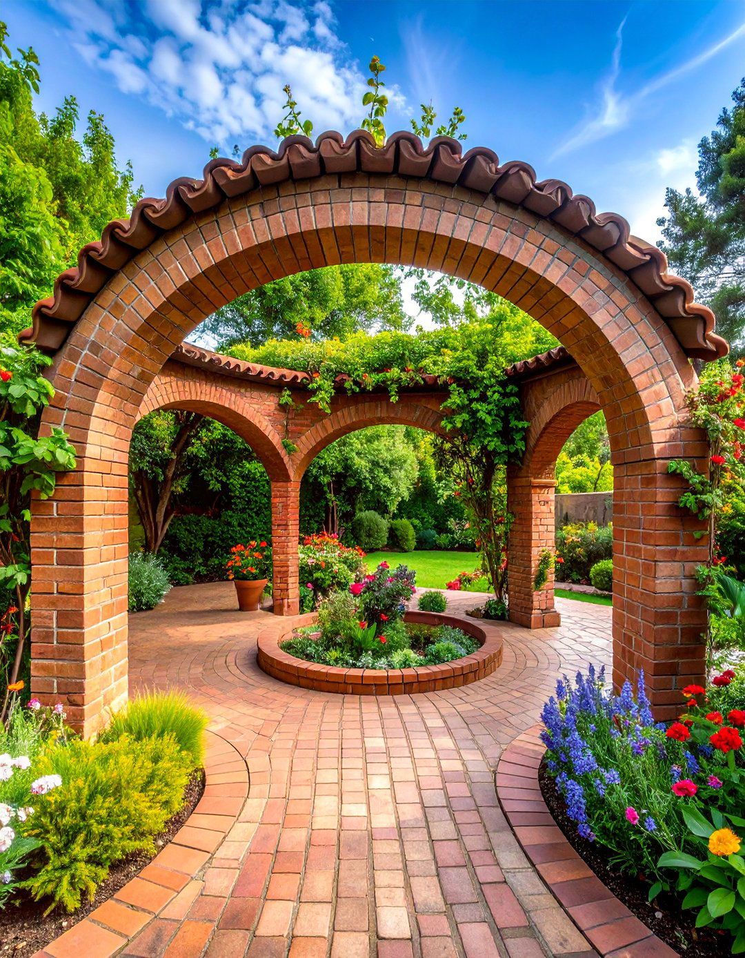 Curved Brick Wall Design - 25 Brick Fence Ideas