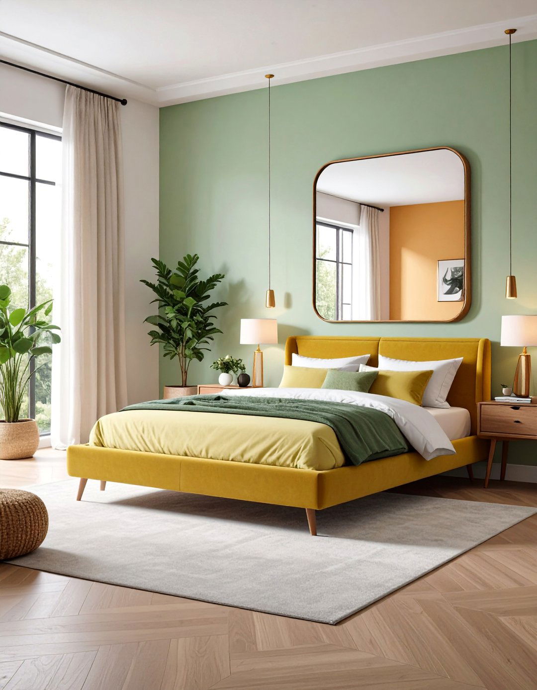 Curved Edge Rectangle Mirror with Soft Corners - 25 Bedroom Mirror Ideas