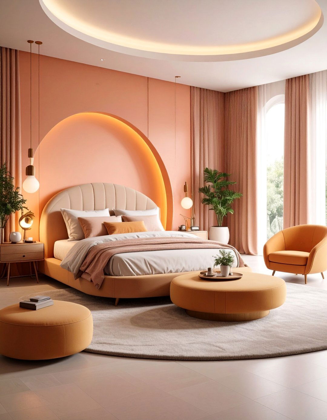 Curved Furniture Modern Retreat - 25 Aesthetic Room Ideas