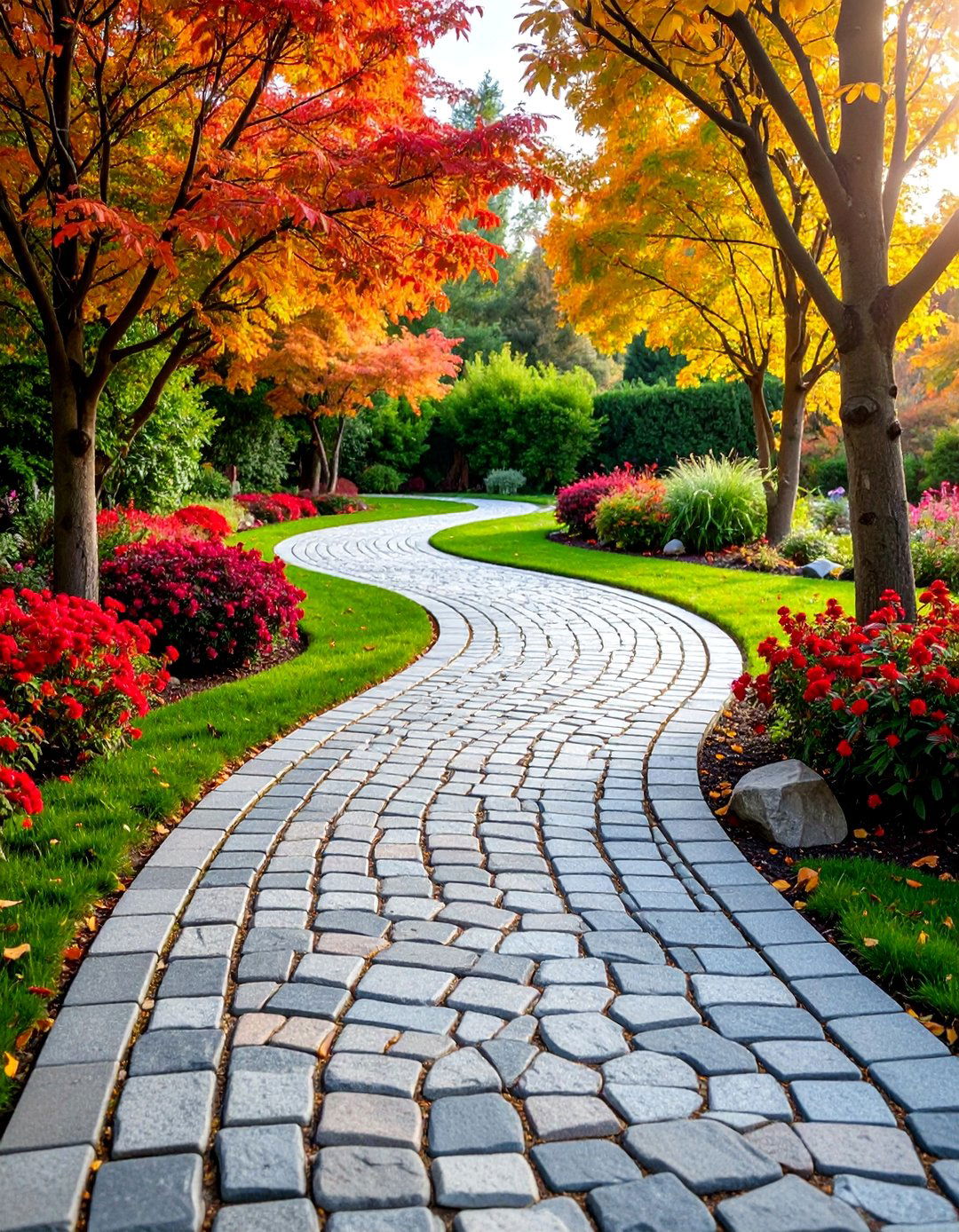 Curved Granite Pathway Design - 25 Granite Walkway Ideas