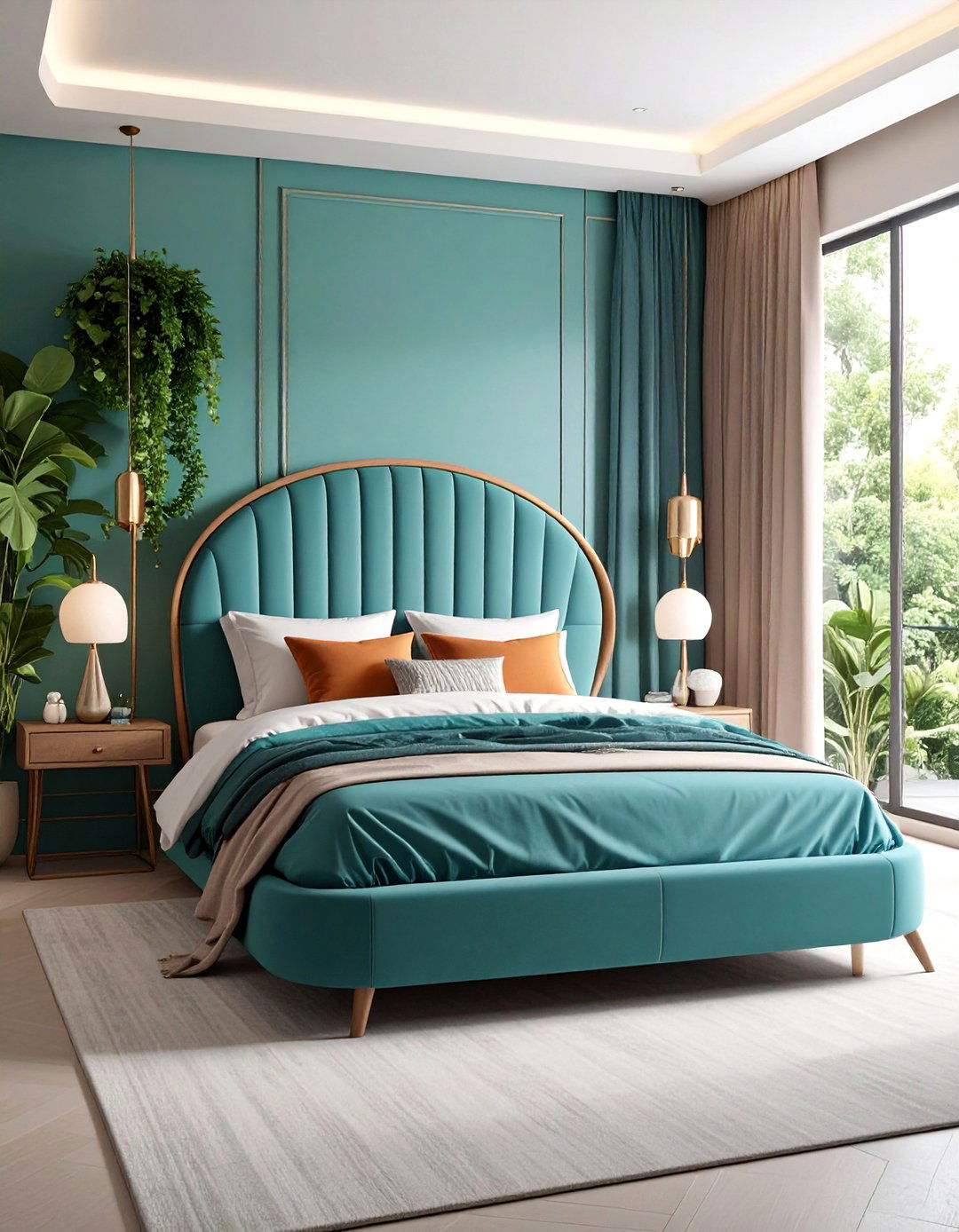 Curved Headboard Bed with Organic Silhouette - 25 Unique Bed Design Ideas