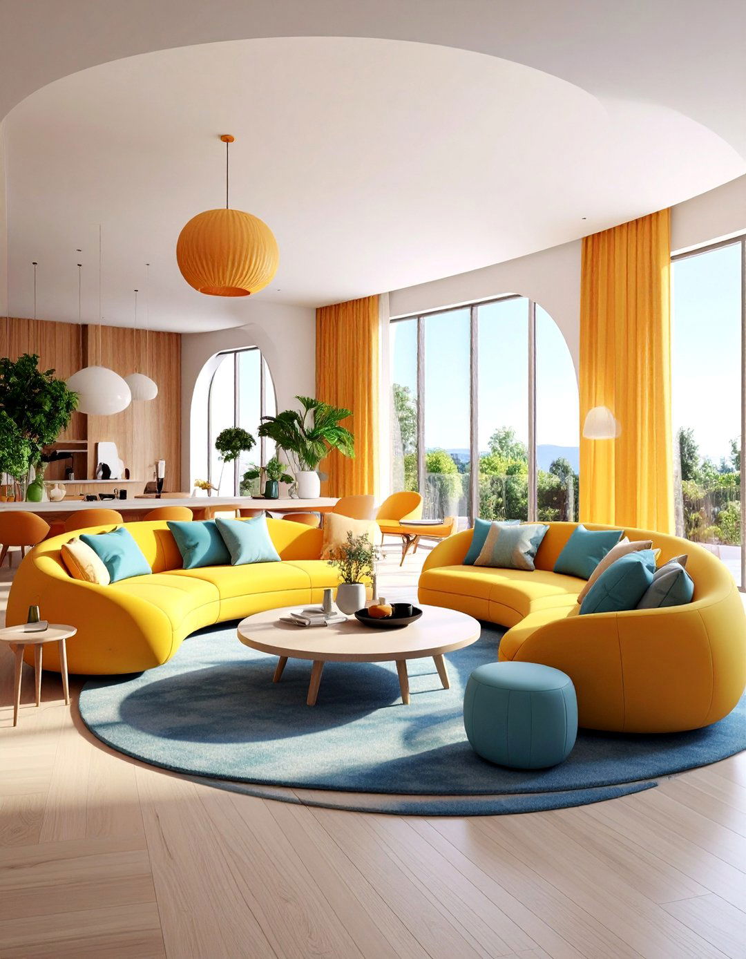 Curved Organic Forms Design - 25 Condo Interior Design Ideas