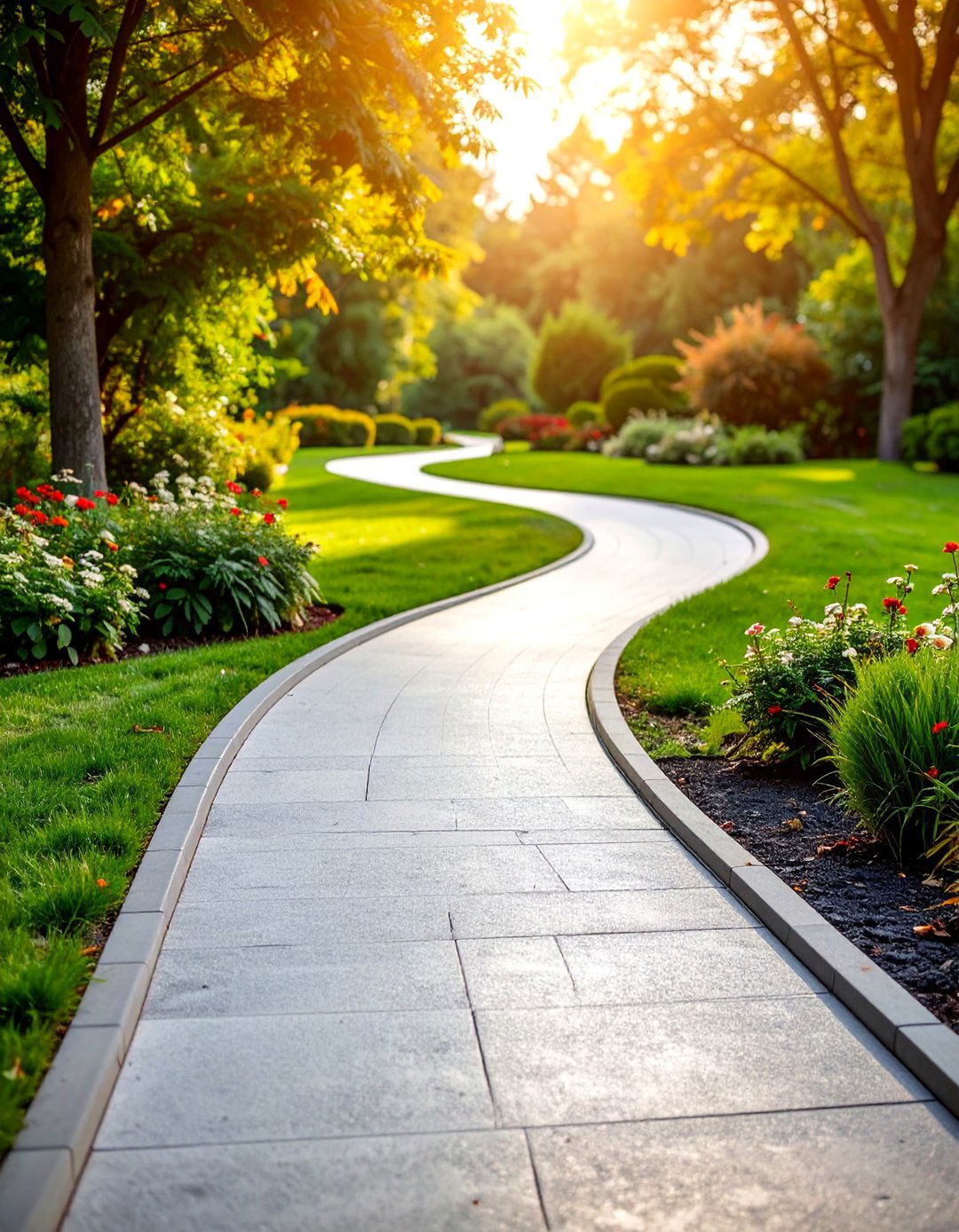Curved Ribbon Asphalt Walkway - 25 Asphalt Walkway Ideas