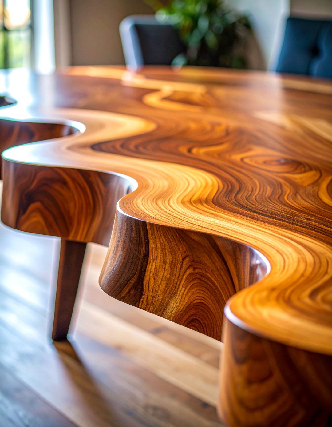 Curved Wood Edge Detail - 25 Floor Transition Ideas