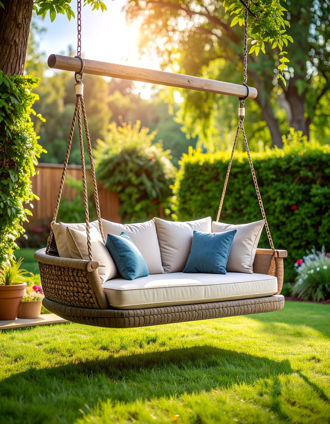 Cushioned Comfort Tire Swing - 25 Tire Swing Ideas