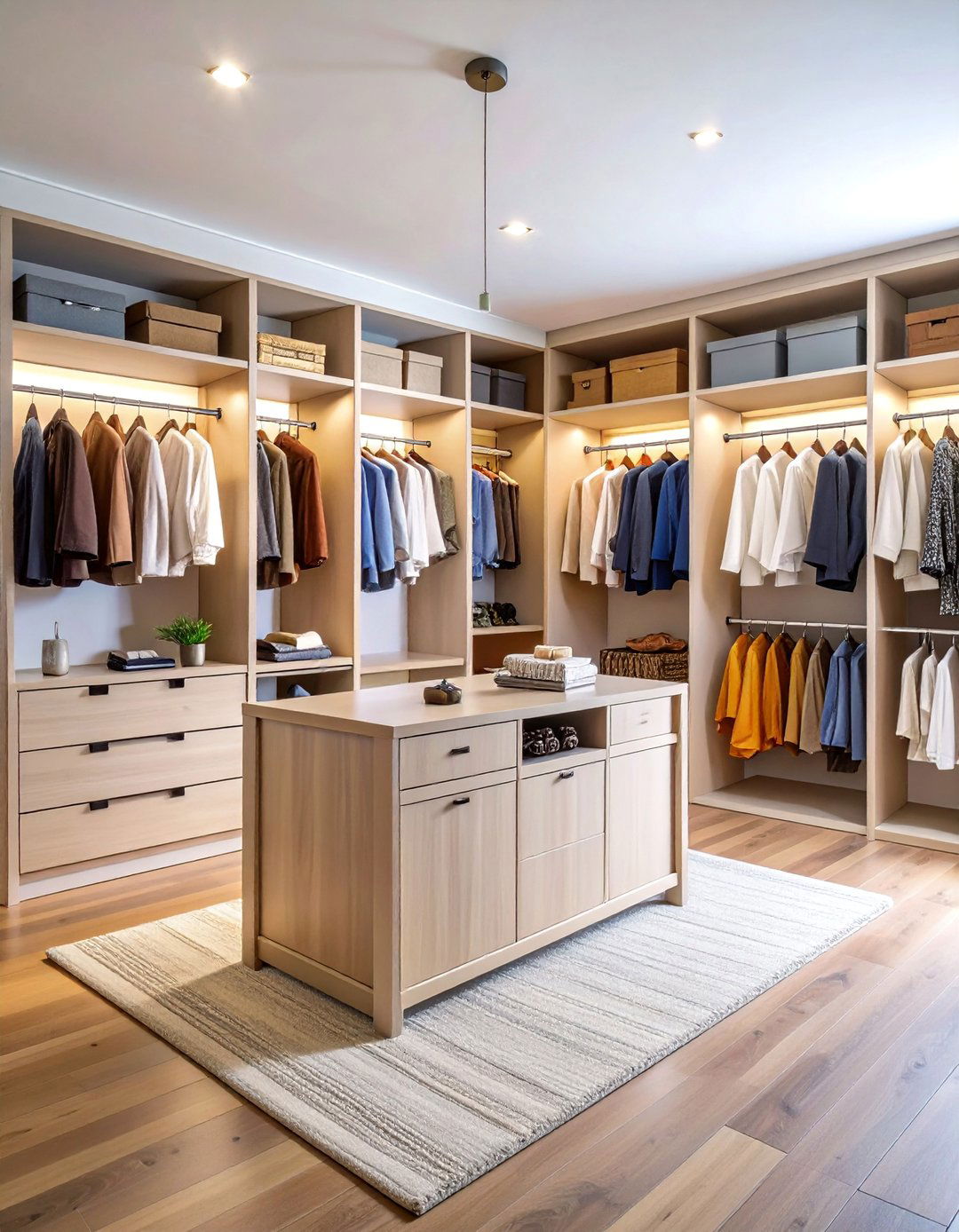Custom Built In Closet Island - 25 Closet Island Ideas