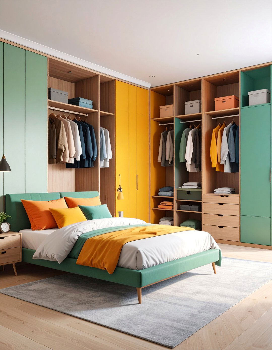Custom Built in Bedroom with Integrated Storage - 25 Modern Bedroom Ideas