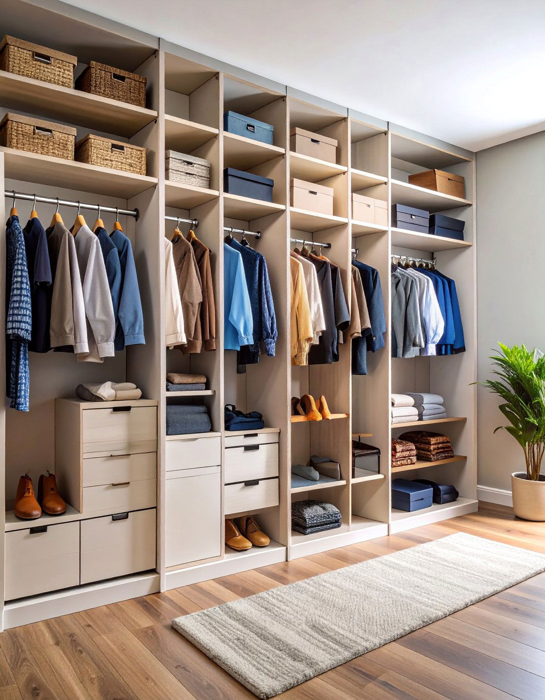 Custom Closet Ladder Storage with Adjustable Components - 25 Ladder Storage Ideas