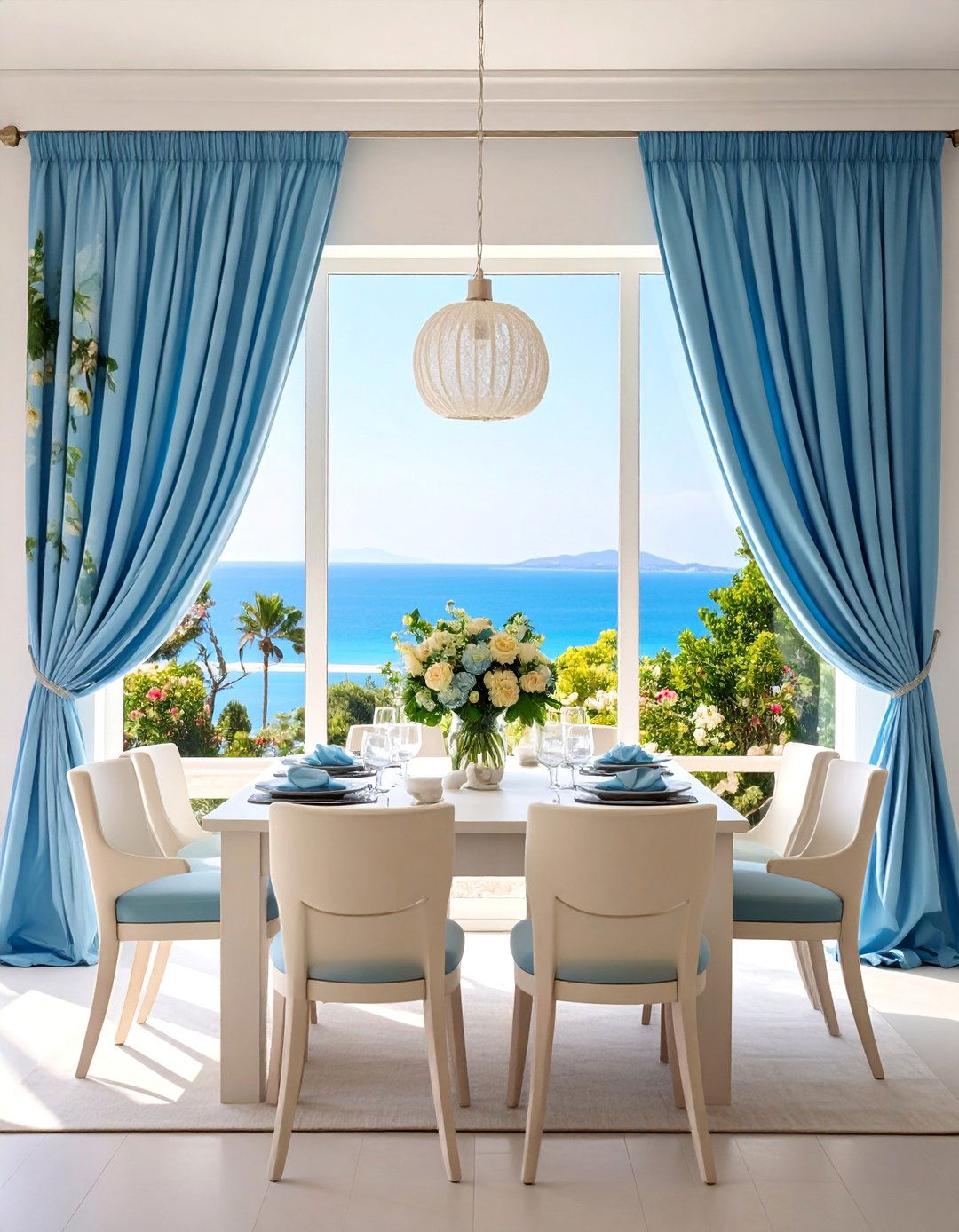 Custom Printed Photo Dining Room Curtain Personalization - 25 Dining Room Curtain Ideas
