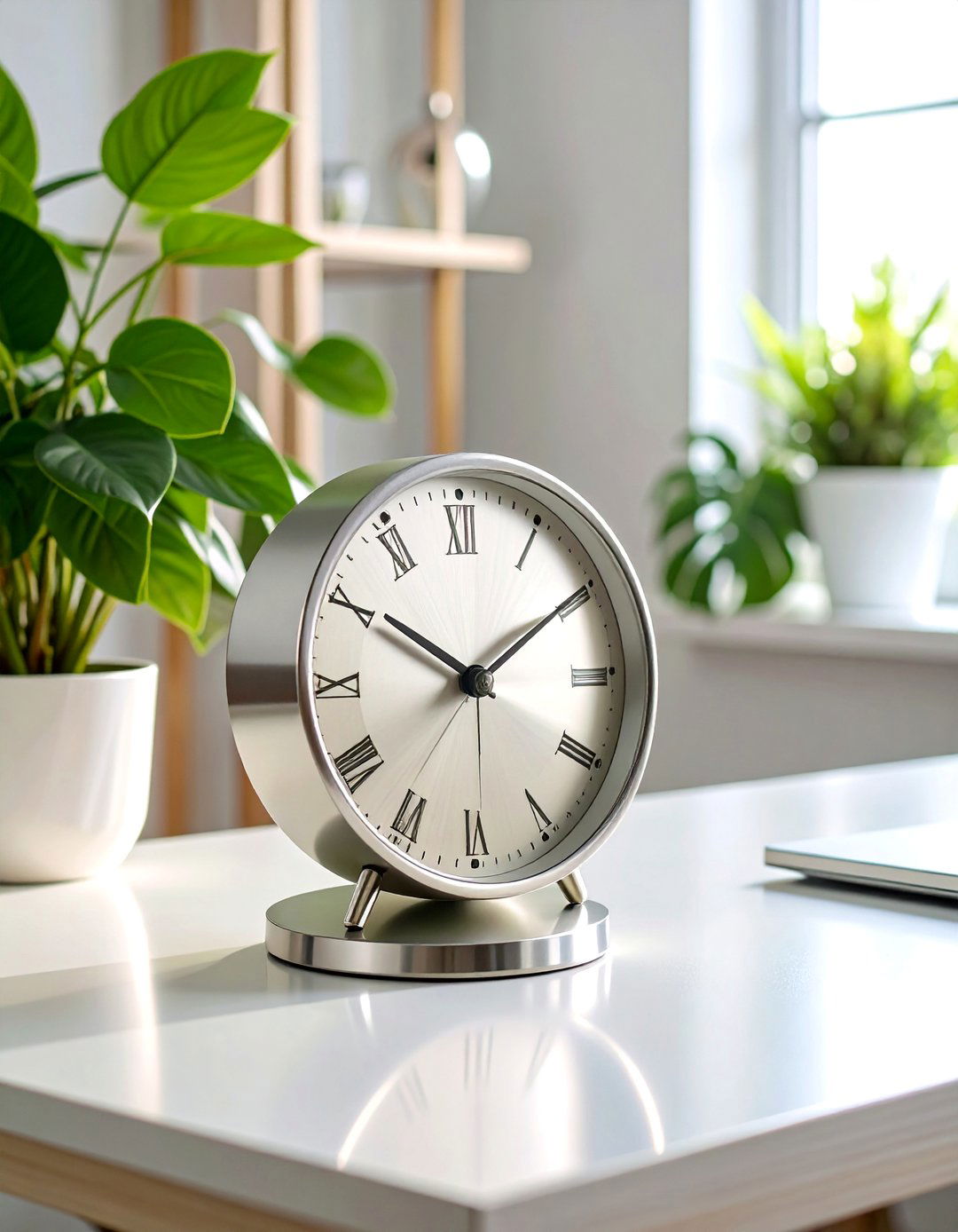 Custom Silver Anniversary Desk Clock - 25 Wedding Anniversary Gift Ideas