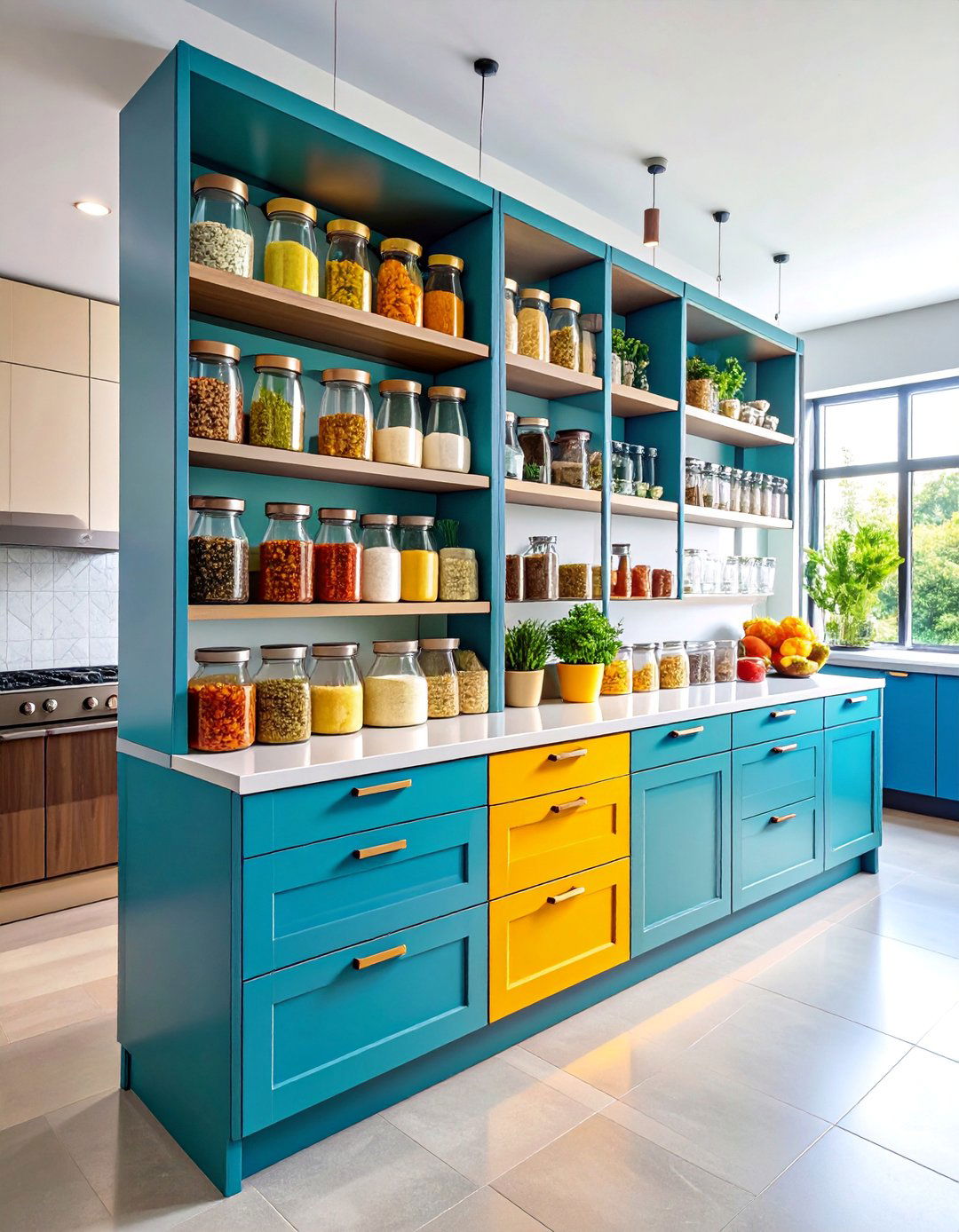 Custom Spice and Herb Storage Tower - 25 Floor to Ceiling Cabinets Ideas