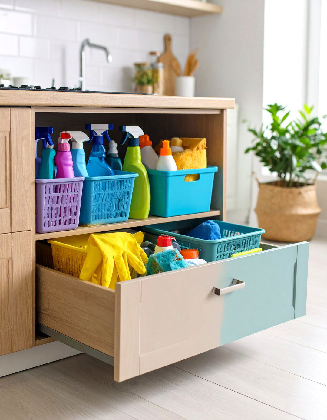 Customizable Drawer Box System - 25 Kitchen Sink Organization Ideas