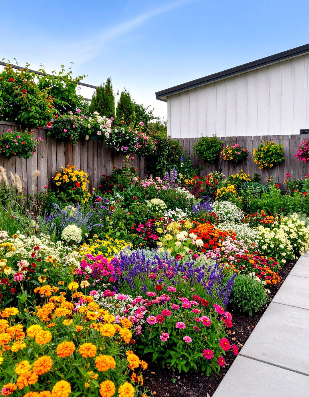 Cutting Garden Corner with Seasonal Flowers - 25 Corner Garden Ideas