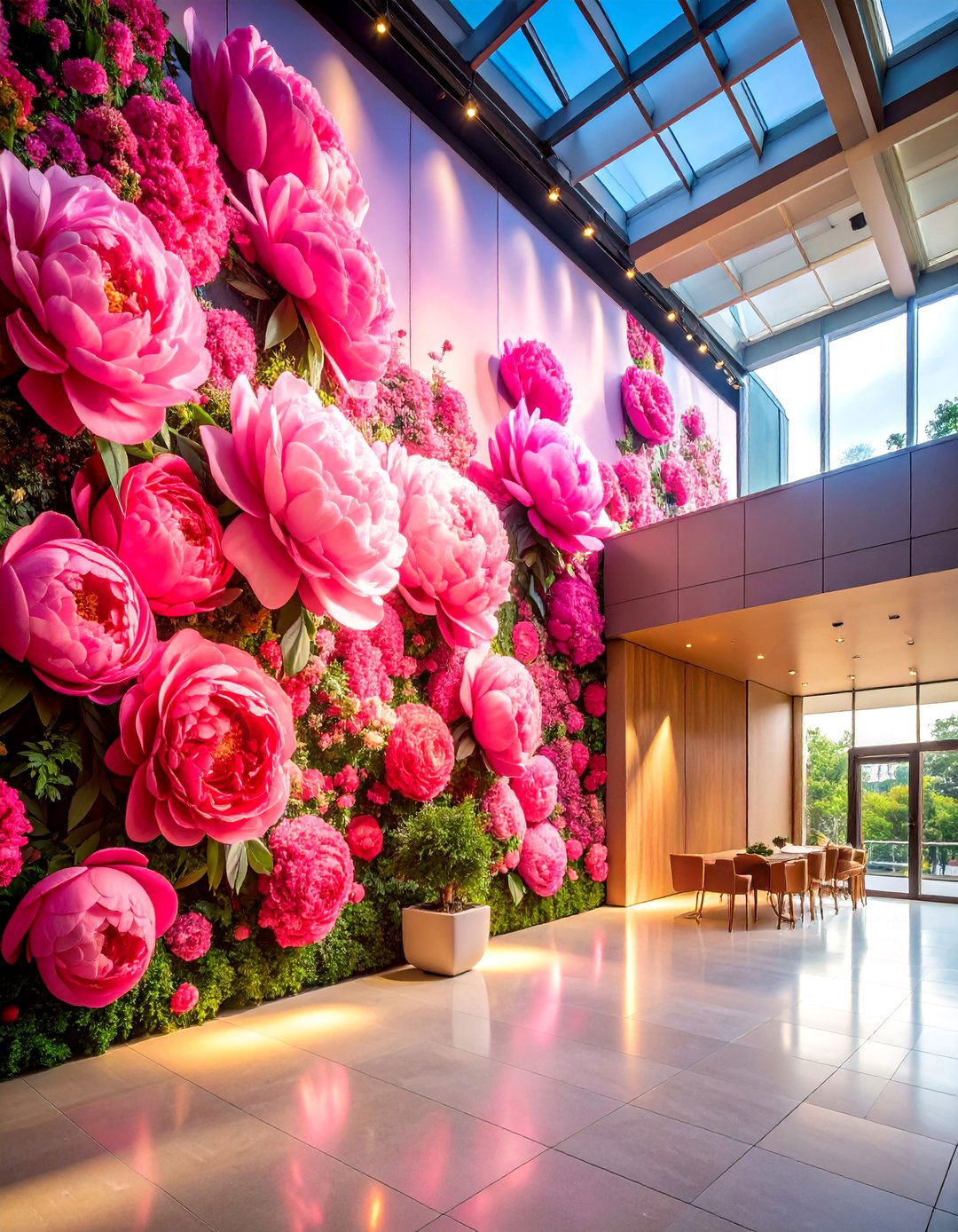 D Peony Bloom Illusion - 25 Flower Murals on Buildings