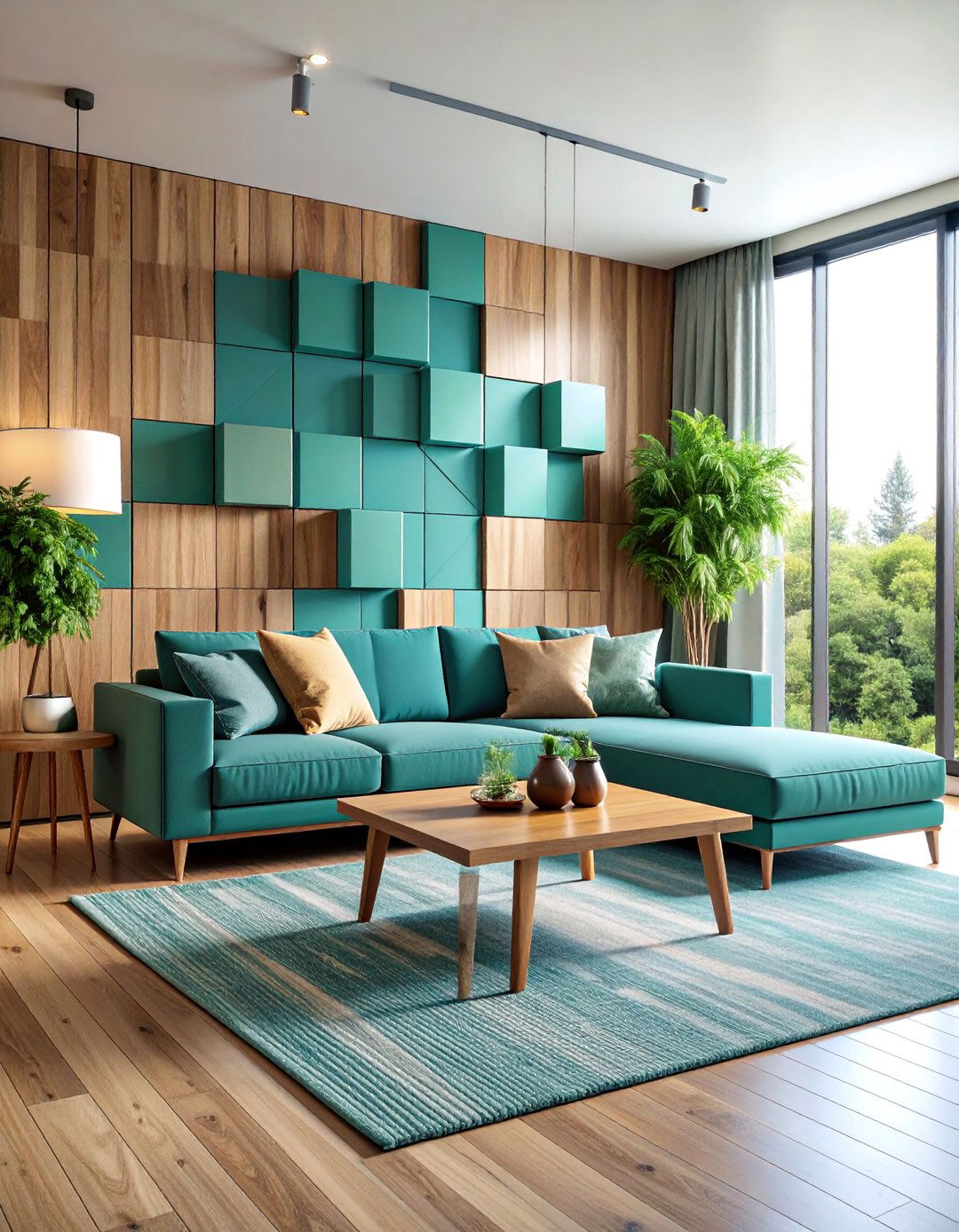 D Raised Cube Geometric Accent Wall - 25 Geometric Accent Wall Ideas