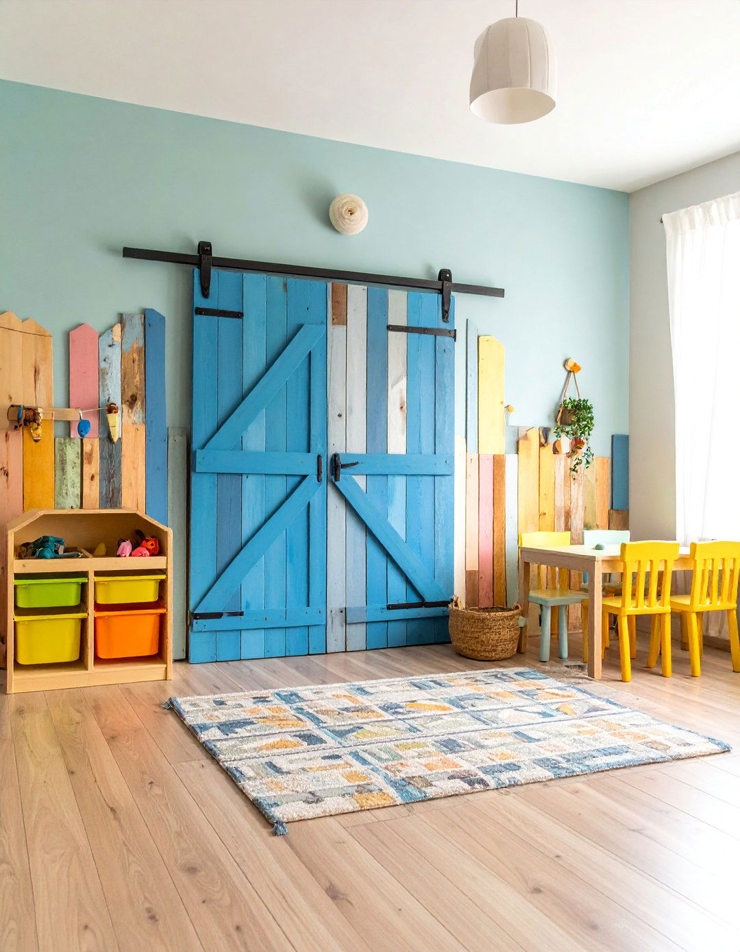 DIY Barn Door with Pallet Wood Construction - 25 Barn Door Ideas