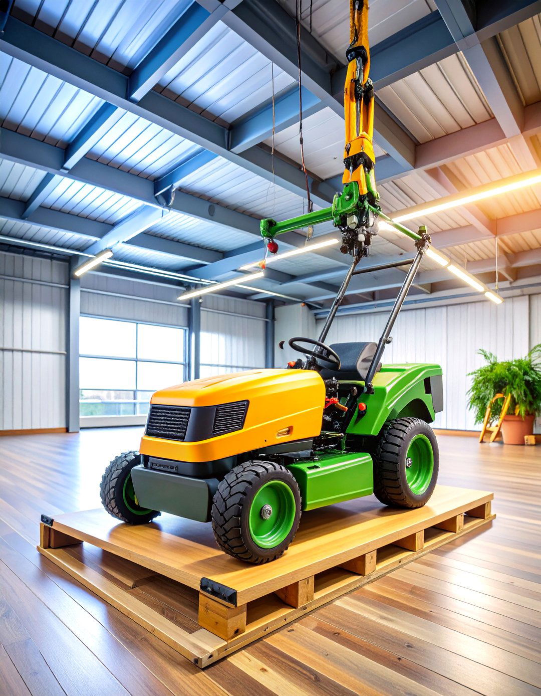 DIY Electric Garage Ceiling Hoist System - 25 Lawn Mower Storage Ideas